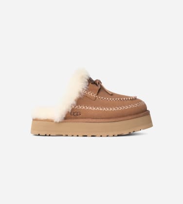 Chausson Disquette Alpine pour Femme in Brown, Taille 40, Daim