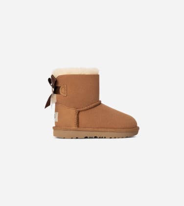 Botte UGG Mini Bailey Bow II pour enfant in Brown, Taille 30, Double Face
