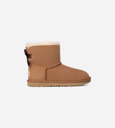 Botte UGG Mini Bailey Bow II pour enfant in Brown, Taille 36, Double Face