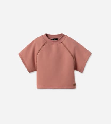 T-shirt Classic à manches courtes et col rond pour Femme in Pink, Taille XL, Coton