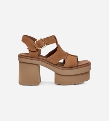 Salomé New Heights à plateforme pour Femme in Brown, Taille 43, Daim