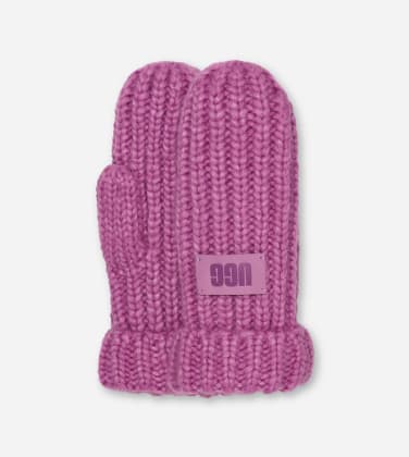 Moufle épaisse in Pink, Taille O/S, Laine