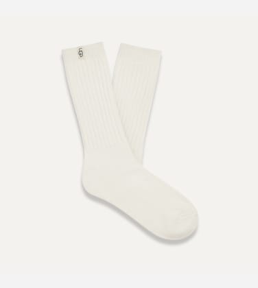 Chaussette mi-haute décontractée en maille côtelée UGG pour Femme in White, Taille O/S, Mélange De Polyester/Matières Recyclées