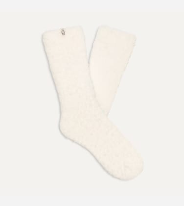 Chaussette mi-haute UGG Teddi Cozy pour Femme in Cream, Taille O/S, Mélange De Polyester/Recycled Materials