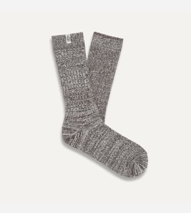Chaussette mi-haute décontractée en maille côtelée UGG pour Femme in Grey, Taille O/S, Mélange De Polyester/Matières Recyclées