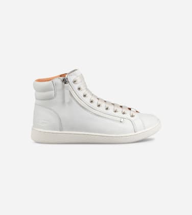 Olive Basket pour Femme in White, Taille 36, Cuir