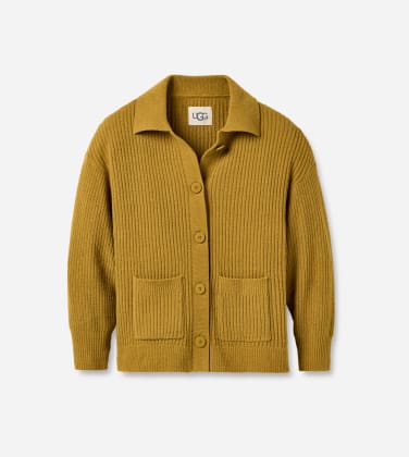 Cardigan Junipher Lite pour Femme in Bright Olive, Taille XL, Polyester/Recycled Materials