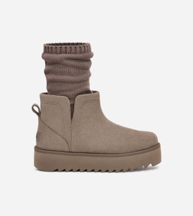Botte UGG Classic Ultra Mini Sock’d à plateforme pour Femme in Smoke Plume, Taille 40
