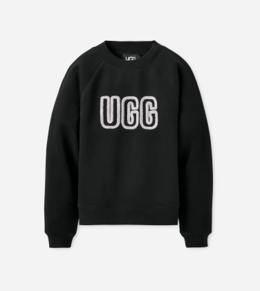Logo Crewneck Sweater pour Femme in Black, Taille XS, Mélange De Coton