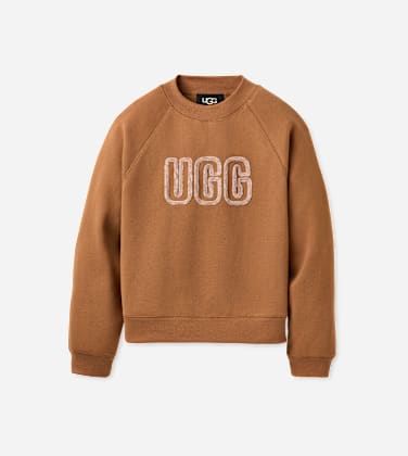 Logo Crewneck Sweater pour Femme in Brown, Taille XL, Mélange De Coton