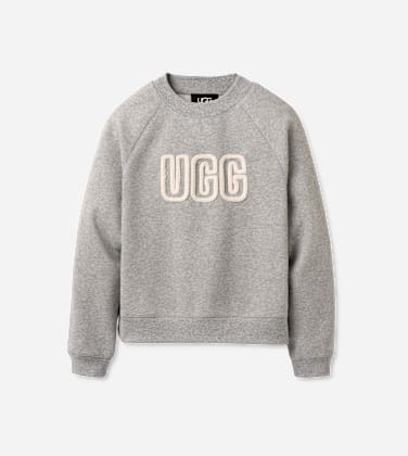 Logo Crewneck Sweater pour Femme in Grey, Taille S, Mélange De Coton