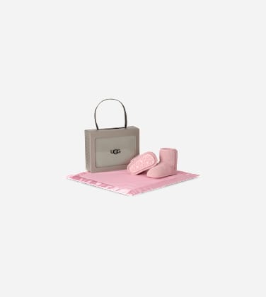 Botte Classic et couverture Lovey pour Grand Enfant in Ribbon Candy, Taille 20.5, Fleece/Daim