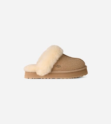Disquette Slipper pour Grand Enfant in Beige, Taille 32.5, Daim