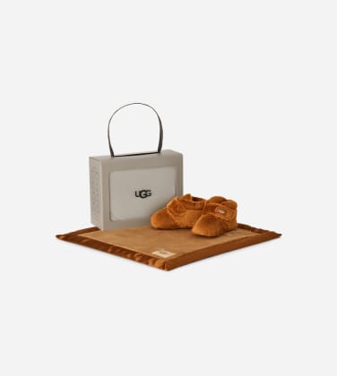 Chausson Bixbee et couverture Lovey UGG pour enfant in Brown, Taille 18, Fleece