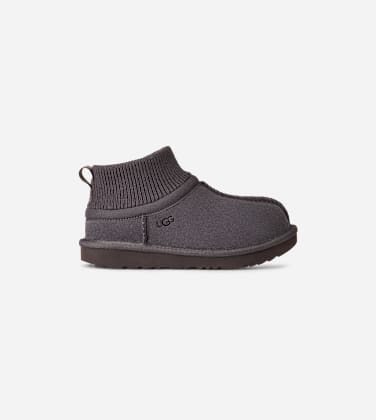 Botte Classic Ultra Mini Stretch Cuff pour Grand Enfant in Grey, Taille 32.5, Daim/Textile/Recycled Materials