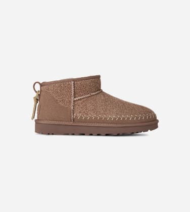 Botte Classic Ultra Mini Biarritz pour Femme in Rocky Oak, Taille 43, Daim