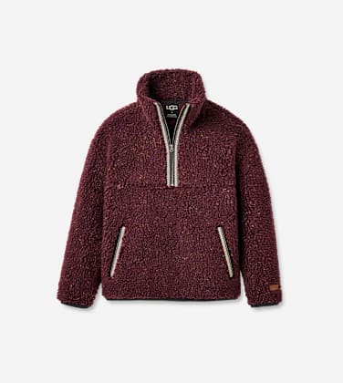 Pull demi zippé UG Gbraid Confetti pour Homme in Red, Taille L, Polyester