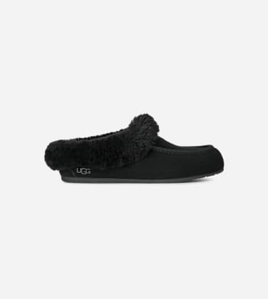 Ansley Mule Slipper pour Femme in Black, Taille 42, Daim