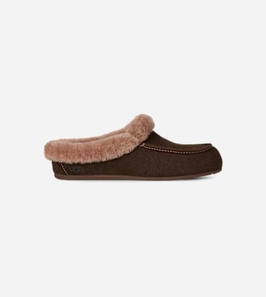 Ansley Mule Slipper pour Femme in Dusted Cocoa, Taille 37, Daim