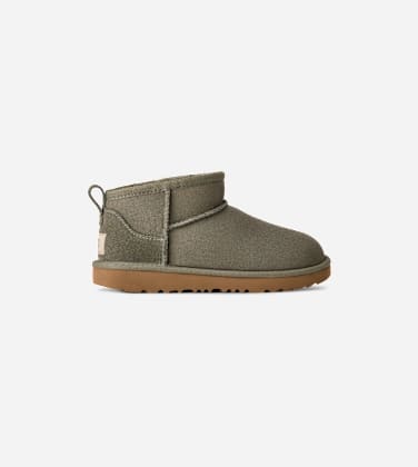 Botte UGG Classic Ultra Mini pour enfant in Moss Green/Amphora, Taille 33.5, Double Face
