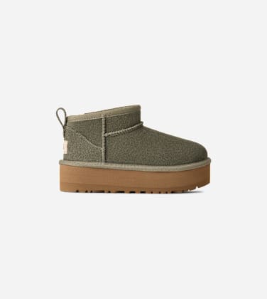 Botte UGG Classic Ultra Mini à plateforme pour enfant in Green, Taille 35, Daim