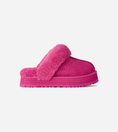Chausson UGG Disquette pour Femme in Dark Peony, Taille 36, Daim