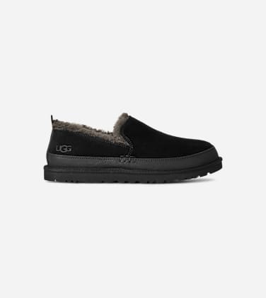 Leisure Nomad Slip On pour Homme in Black, Taille 46, Daim/Cuir