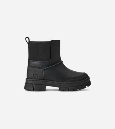 Ashton Weatherized Chelsea Boot pour Grand Enfant in Black, Taille 38, Cuir