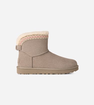 Classic Mini Taslyn Boot pour Femme in Cobble Grey, Taille 39, Daim