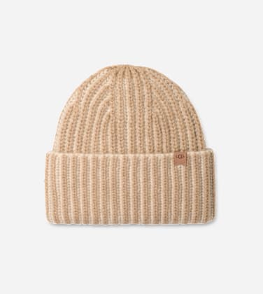 Bonnet épais tressé pour Femme in Cream Multi, Taille O/S, Mélange D’Acrylique