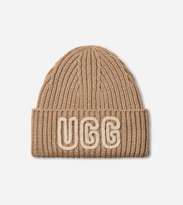 Bonnet côtelé épais pour Femme in Brown, Taille O/S, Mélange D’Acrylique
