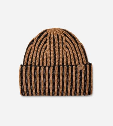 Bonnet épais tressé pour Femme in Black, Taille O/S, Mélange D’Acrylique