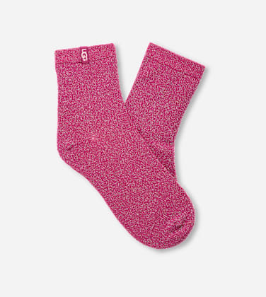 Chaussette Lavinia Shimmer Quarter pour Femme in Chroma Pink, Taille O/S, Mélange De Coton