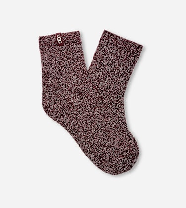 Chaussette Lavinia Shimmer Quarter pour Femme in Red, Taille O/S, Mélange De Coton
