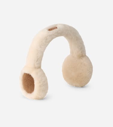Cache-oreilles en peau de mouton adapté à la technologie sans fil pour Femme in Brown, Taille O/S, Shearling