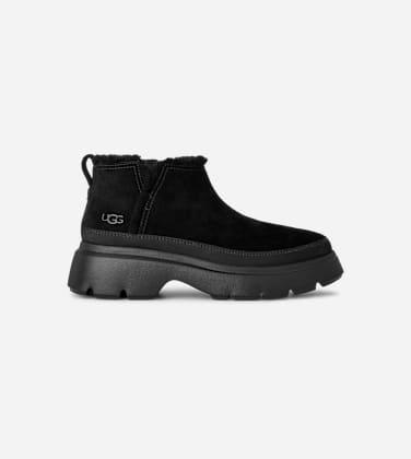 Classic Calimuze Ultra Mini Boot pour Femme in Black, Taille 37, Cuir