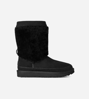 Classic Short Posy Boot pour Femme in Black, Taille 39, Daim