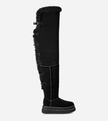 Cuissarde UGG Sacai pour Femme in Black, Taille 38, Daim
