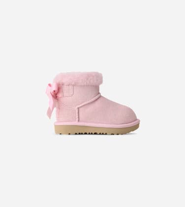 UGG Botte Classic Mini Bailey Mixed Bow in Ribbon Candy, Taille 26, Daim