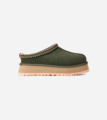 Tazz II pour Femme | Chaussures à enfiler en peau de mouton sur in Woodland Green/Truffle Pink, Taille 39, Daim