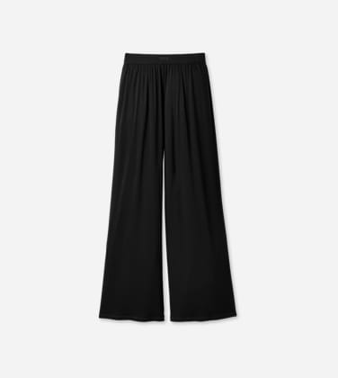 Pantalon large Imogen côtelé pour Femme in Black, Taille 3X, Ecovero