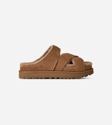 Mule Greenport à lanière croisée pour Femme in Brown, Taille 41, Daim