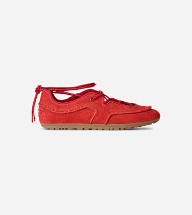 Basket ballerine Quill pour Femme in Red Pepper, Taille 37, Daim