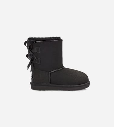 Botte UGG Bailey Bow II pour enfant in Black, Taille 35, Double Face