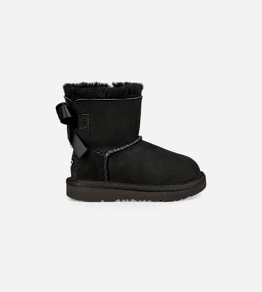 Botte UGG Mini Bailey Bow II pour enfant in Black, Taille 22, Double Face