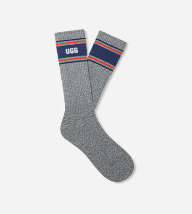 Chaussette mi-haute Josias Varsity pour Homme in Grey Heather/Amalfi, Taille O/S