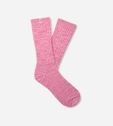 Chaussette mi-haute décontractée en maille côtelée UGG pour Femme in Woodviolet, Taille O/S, Mélange De Polyester/Matières Recyclées