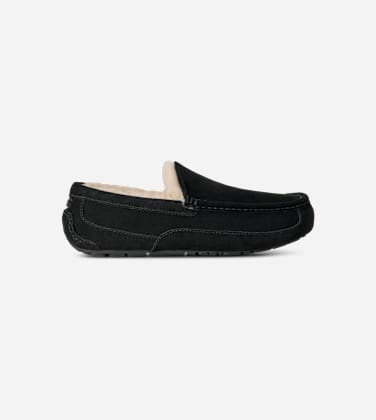 Chausson UGG Ascot pour Homme in Black, Taille 50.5, Daim