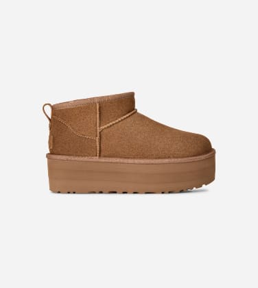 Botte UGG Classic Ultra Mini à plateforme pour Femme in Brown, Taille 43, Daim