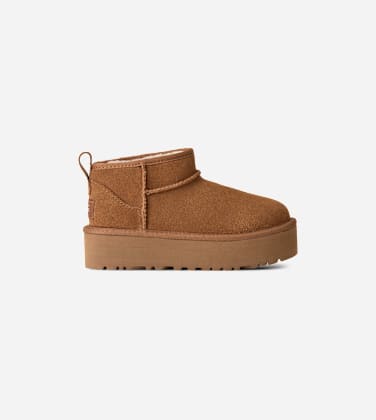 Botte UGG Classic Ultra Mini à plateforme pour enfant in Brown, Taille 35, Daim